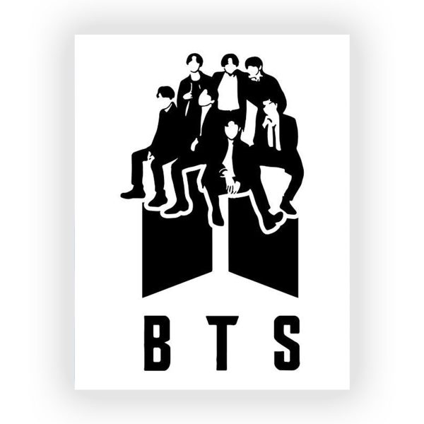 پوستر گلاسه طرح گروه BTS کد 02