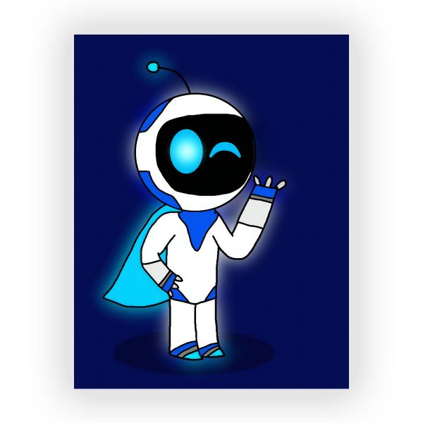 پوستر گلاسه طرح بازی Astro Bot کد34