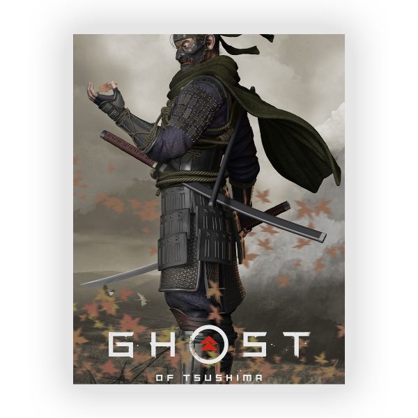 پوستر گلاسه طرح بازی Ghost of Tsushima کد05