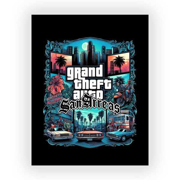 قاب MDF طرح بازی Grand Theft Auto کد06