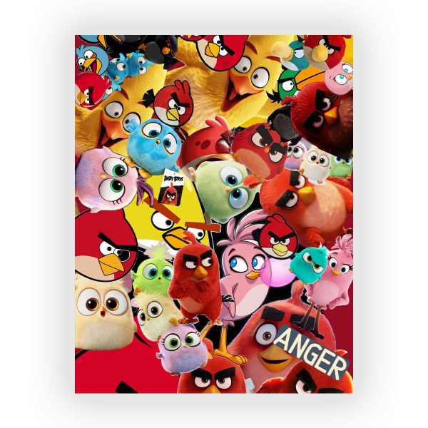 قاب MDF طرح بازی Angry Birds کد04