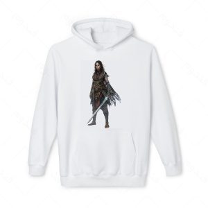 هودی سفید و ملانژ طرح بازی God of war کاراکتر FREYA