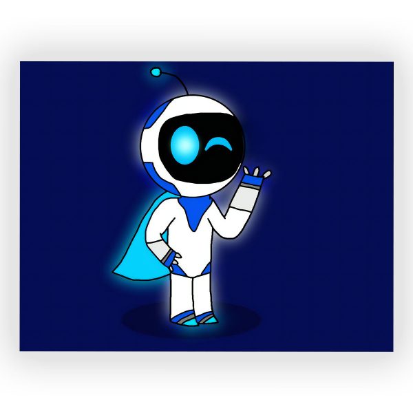 پوستر گلاسه طرح بازی Astro Bot کد68