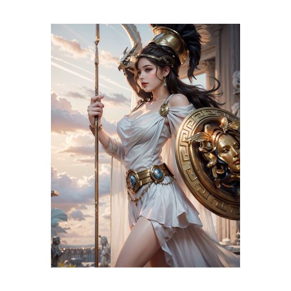 قاب MDF طرح بازی God of war کاراکتر ATHENA