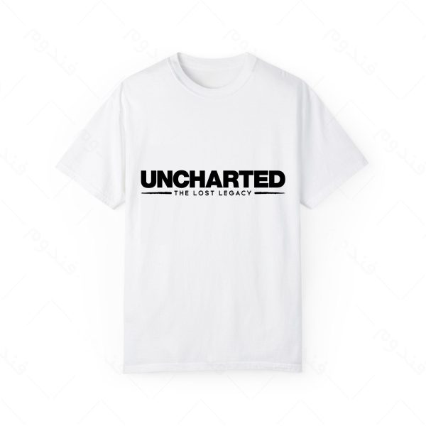 تیشرت سفید و ملانژ طرح بازی UNCHARTED کد012