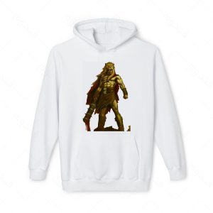 هودی سفید و ملانژ طرح بازی God of war کاراکتر HERCULES