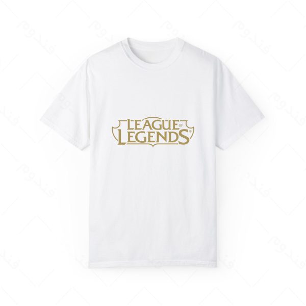 تیشرت سفید و ملانژ طرح بازی League Of Legends کد05