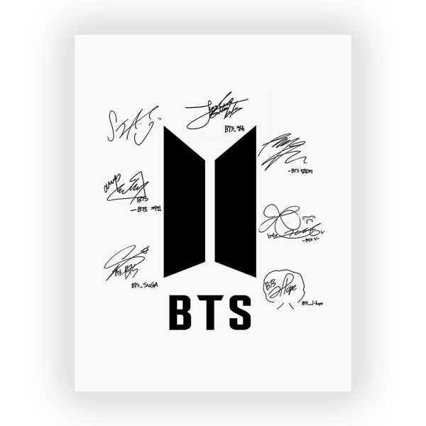 پوستر گلاسه طرح گروه BTS کد 19