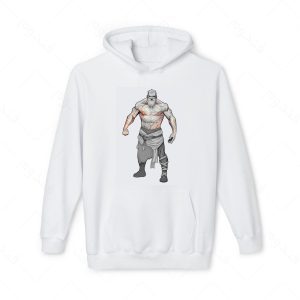 هودی سفید و ملانژ طرح بازی God of war کاراکتر BALDUR