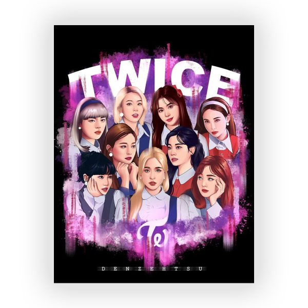 قاب MDF طرح گروه TWICE کد02