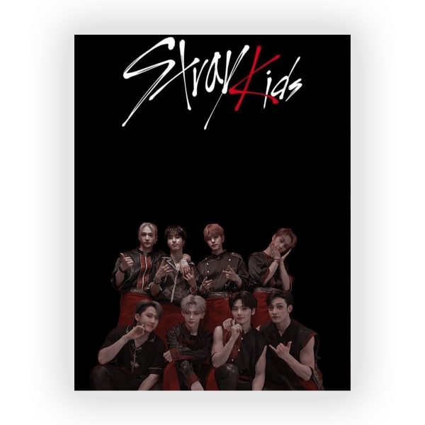 قاب MDF طرح گروه Stray Kids کد24