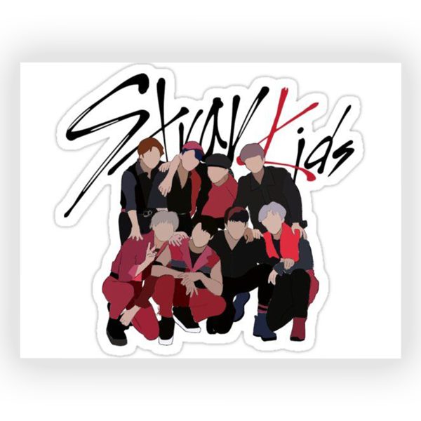 قاب MDF طرح گروه Stray Kids کد10