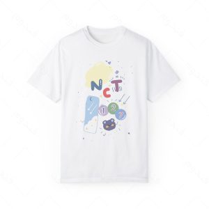 تیشرت سفید و ملانژ طرح گروه NCT کد02