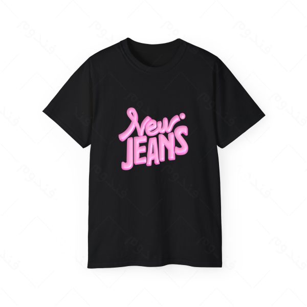 تیشرت مشکی طرح گروه NewJeans کد07