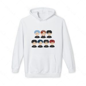 هودی سفید و ملانژ طرح گروه NCT کد10