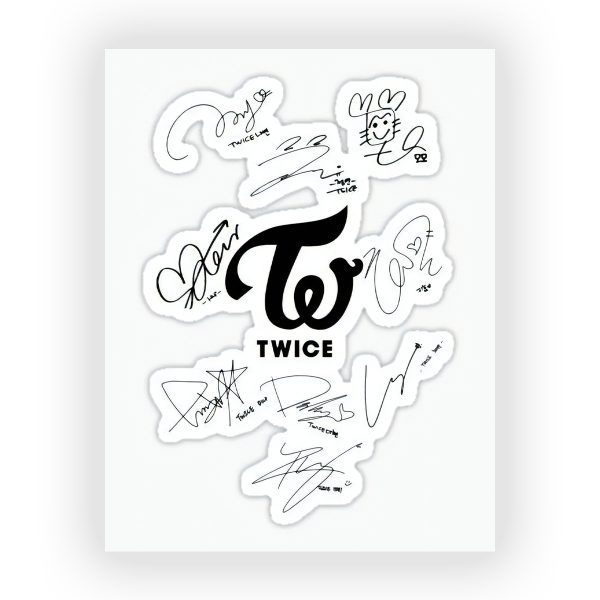 پوستر گلاسه طرح گروه TWICE کد35