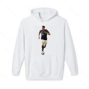 هودی سفید و ملانژ طرح لواندوفسکی کد 008