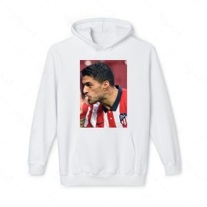 هودی سفید و ملانژ طرح سوارز کد 013