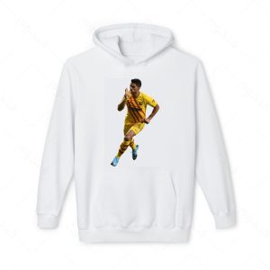 هودی سفید و ملانژ طرح سوارز کد 020