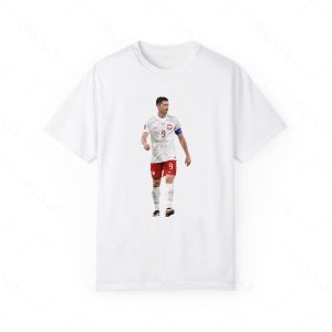 تیشرت سفید و ملانژ لواندوفسکی کد 001