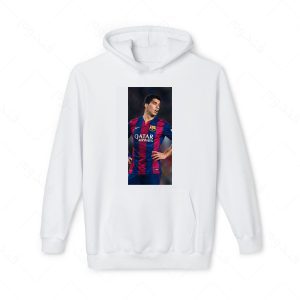 هودی سفید و ملانژ طرح سوارز کد 025