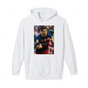 هودی سفید و ملانژ طرح سوارز کد 024