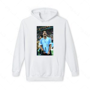 هودی سفید و ملانژ طرح سوارز کد 031