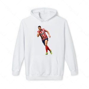 هودی سفید و ملانژ طرح سوارز کد 032