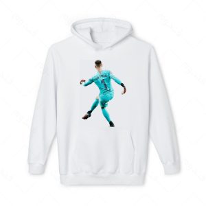 هودی سفید و ملانژ طرح تراشتگین کد 012