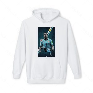 هودی سفید و ملانژ طرح سوارز کد 037