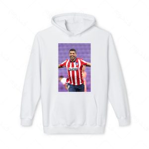 هودی سفید و ملانژ طرح سوارز کد 029