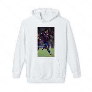 هودی سفید و ملانژ طرح سوارز کد 038