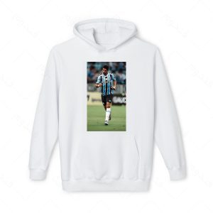 هودی سفید و ملانژ طرح سوارز کد 043