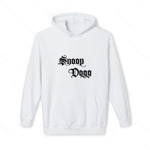 هودی سفید و ملانژ طرح Snoop Dogg کد06