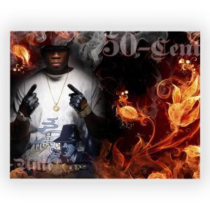پوستر گلاسه طرح 50CENT کد08