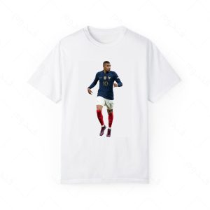 تیشرت سفید و ملانژ امباپه کد 008